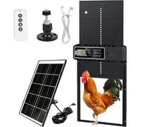 Porta automatica per pollaio Energia Solare Con Schermo LCD Timer 24x27,5cm