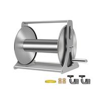 Porta avvolgitubo da giardino, in acciaio inox resistente, per irrigazione, lavaggio auto e pulizia