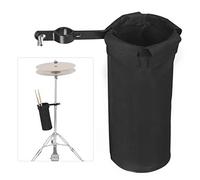 Porta bacchette cilindrico in tessuto 600D a morsetto per batteria con staffa di montaggio metallico resistente- Leggero facile da montare e trasportare la raccolta