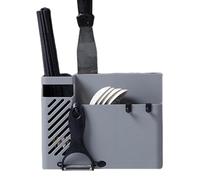 Porta bacchette da cucina, porta bacchette da parete | supporto da parete per bacchette da cucina senza punzonatura, supporto per asciugare utensili per riporre posate, cestino per argenteria per
