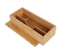 Porta bacchette in bambù naturale con coperchio, cassetto per utensili da cucina, per bacchette e posate, accessori da pranzo ecologici