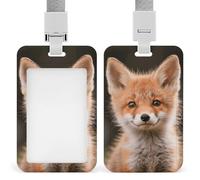 Porta badge a forma di con cordino di sicurezza, in plastica ABS, con finestra frontale trasparente, a scorrimento verticale, ideale come regalo per infermieri, insegnanti, personale d'ufficio ed eve