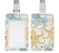 Porta badge a forma di pesce giallo chiaro con cordino, cordino staccabile, custodia protettiva verticale per carta d'identità, porta badge multiuso per ufficio, insegnanti, infermieri