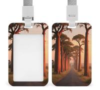 Porta badge Avenue of The Baobabs stampato verticale porta badge adatto per ufficio scuola ID Card Proximity Key Card Patente di guida e pass