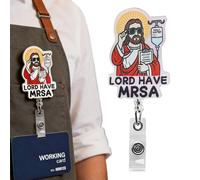 Porta badge avvolgitubo per infermiere, girevole a 360°, portatile e divertente, divertente e robusto, per donne insegnanti scuole ospedali clinici regali per feste