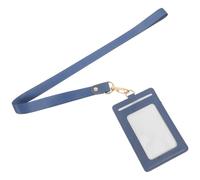 Porta Badge Blu in PU con Cordino, Custodia Protettiva Riutilizzabile | Medici e Infermieri, Design Indipendente, Facile da Pulire, per Tessere e Carte di Identità
