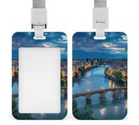Porta badge Bridge Ponte Degli Alpini al fiume Brenta con cordino porta badge per infermiere insegnante ufficiale