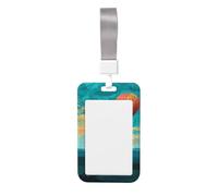 Porta badge colorato con mongolfiera scorrevole in plastica dura, per infermieri e ufficio