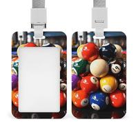 Porta badge colorato da biliardo, in plastica rigida, custodia protettiva per nome, chiavi, carte d'identità, carte di credito e chiavi di prossimità