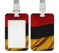Porta badge con bandiera della Germania, porta badge con cordino staccabile, design impermeabile per ufficio, posto di lavoro