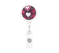 Porta badge con bobina retrattile per San Valentino, divertente, con clip a coccodrillo, in plastica leggera, per infermiere, insegnanti, regali per ufficio