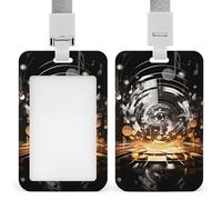 Porta badge con chiavi musicali a tema musicale, porta badge con cordino staccabile, design impermeabile per ufficio, posto di lavoro