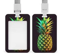 Porta badge con cordino, impermeabile, porta carte d'identità, ananas, porta badge, resistente, custodia protettiva per lavoro, ufficio, infermiera