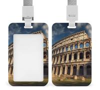 Porta badge con cordino impermeabile porta carte d'identità architettura antica targhette protettive per donne uomini personale ufficio insegnante infermiera