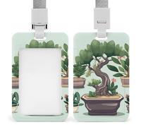 Porta badge con cordino, impermeabile, porta carte d'identità, bonsai, pianta, porta badge, resistente, custodia protettiva per lavoro, ufficio, infermiera