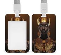 Porta badge con cordino impermeabile porta carte d'identità misteriosa bellezza targhette protettive per donne uomini personale in ufficio insegnanti infermieri