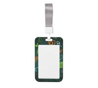 Porta badge con domanda matematica, porta badge scorrevole, verticale, in plastica, custodia protettiva per donne e uomini, con cordino, custodia per badge da lavoro, per ufficio