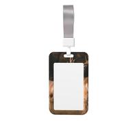 Porta badge con due cervi con cordino staccabile, in plastica rigida, impermeabile, porta badge da lavoro, per insegnanti, infermiere, dottori, ufficio