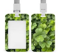 Porta badge con erba verde vibrante porta badge personalizzato porta badge impermeabile custodia protettiva per lavoratori dottori infermieri