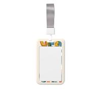 Porta badge con frase "Yes You Can Slide", in plastica rigida, per biglietti di lavoro, per infermieri e ufficio