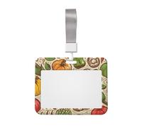 Porta badge con frutta e verdura, porta badge personalizzato con cordino staccabile, protezione verticale per medici, infermieri, personale in ufficio