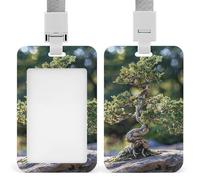 Porta badge con grazioso albero bonsai, porta badge personalizzato, impermeabile, custodia protettiva per operai, dottori, infermieri