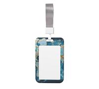 Porta badge con mappa del mondo con cordino verticale in plastica con finestra trasparente, protezione impermeabile per carte d'identità, custodia per badge da lavoro, per infermieri, insegnanti
