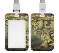 Porta badge con mappa della Terra di Mezzo, porta badge con cordino staccabile, design impermeabile per ufficio, posto di lavoro