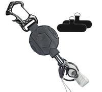 Porta Badge con Moschettone | Portabadge Retrattile Con Moschettone | Clip per Identificazione per Attività all'Aperto Escursionismo Trekking