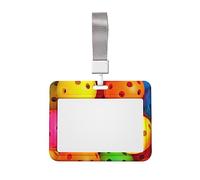 Porta badge con motivo a palline da pickleball, con cordino, clip di protezione per documenti d'identità, per infermiere, dottori, insegnanti