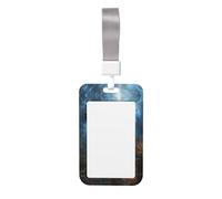 Porta badge con orche assassine, trasparente, in policarbonato, con cordino, porta carte di credito verticale, per ufficio e scuola