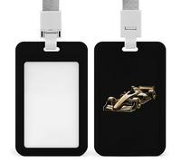 Porta badge con scritta "Formula Racing Car", con cordino, per infermiere, insegnanti, ufficiali