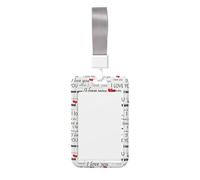 Porta badge con scritta "I Love You" con stampa a cuori, resistente, con bobina retrattile, porta badge, portachiavi, badge da lavoro, per infermieri, insegnanti, studenti, ufficio, donne e uomini