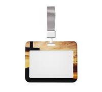 Porta badge con scritta "People at Dusk", con cordino, clip per proteggere i documenti d'identità, per infermiere, dottori, insegnanti
