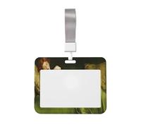Porta badge con scritta "Woman Lying On The Green Sofa I Sliding Id Badge Holder Hard Plastic Work Card Case Name Tag Protector for Nurses Office