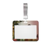 Porta badge con stampa a forma di fungo con cordino, clip per proteggere i documenti d'identità, per infermiere, dottori, insegnanti