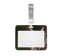 Porta badge con stampa a occhi di gufo con cordino, clip per proteggere i documenti d'identità, per infermiere, dottori, insegnanti