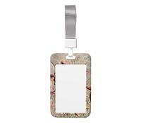 Porta badge con stampa a stella marina oceanica, grazioso porta badge con cordino per impiegati in ufficio