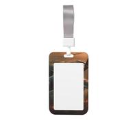 Porta badge con stampa di aeromobili della guerra mondiale, con cordino, targhetta identificativa scorrevole, in plastica rigida, porta badge da lavoro, per insegnanti di ufficio, donne e uomini