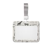 Porta badge con stampa di animali domestici con cordino, clip per proteggere i documenti d'identità, per infermiere, dottori, insegnanti