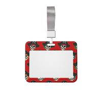 Porta badge con stampa di Capitano pirata con cordino, clip di protezione per documenti d'identità, carino, per infermiere, dottori, insegnanti
