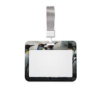 Porta badge con stampa di famiglia di pinguini, con cordino, clip di protezione per documenti d'identità, carino, per infermiere, dottori, insegnanti