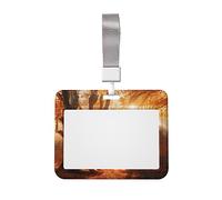 Porta badge con stampa di foglie d'acero e albero vecchio, con cordino, clip di protezione per documenti d'identità, per infermiere, dottori, insegnanti