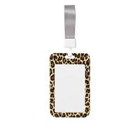 Porta badge con stampa di giraffa animale, resistente, con bobina retrattile, porta badge per documenti, chiavi, tessere, lavoro, per infermiere, insegnanti, studenti, ufficio, donne e uomini