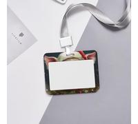 Porta badge con stampa di maialino natalizio con cordino porta carte d'identità divertente per infermiere ufficio