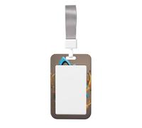 Porta badge con stampa di note musicali, con moschettone e cordino staccabile, per lavoratori e infermieri