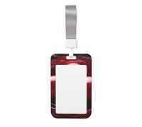 Porta badge con stampa di uova rosse, con cordino, targhetta identificativa scorrevole, in plastica rigida, porta badge da lavoro, per insegnanti di ufficio, donne e uomini