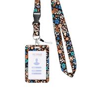 Porta badge con stampa floreale con bobine retrattili con cordino verticale porta badge per dottori, infermieri, insegnanti, studenti, documenti facili da tirare