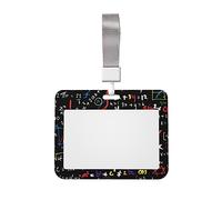 Porta badge con stampa matematica e fisica con cordino, clip per proteggere i documenti d'identità, per infermiere, dottori, insegnanti