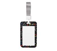 Porta badge con stampa matematica e fisica con cordino per lavoratori d'ufficio